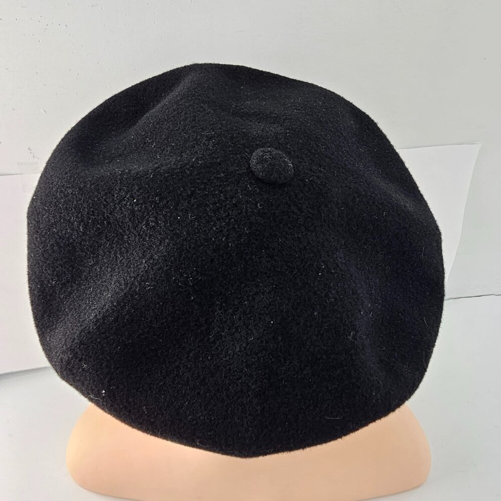 Vintage Kangol Black Wool Spitfire Torist Cap Hat Large - Picture 4 of 9